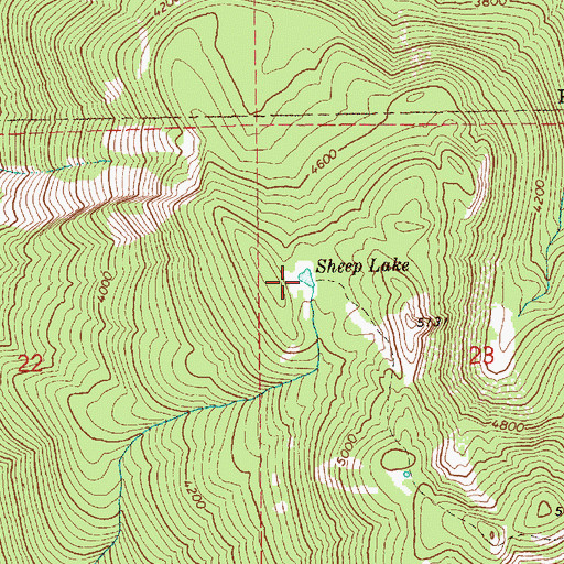 Topographic Map of Sheep Lake, WA