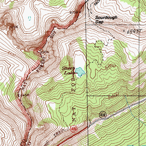 Topographic Map of Sheep Lake, WA