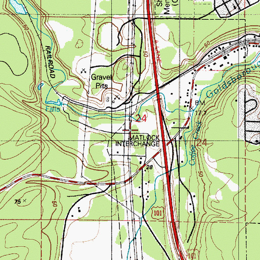 Topographic Map of Shelton Valley, WA