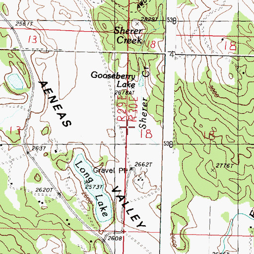 Topographic Map of Sherer Creek, WA