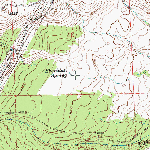 Topographic Map of Sheridan Spring, WA