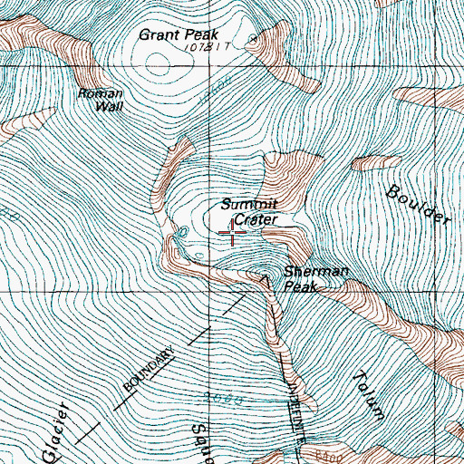 Topographic Map of Sherman Crater, WA