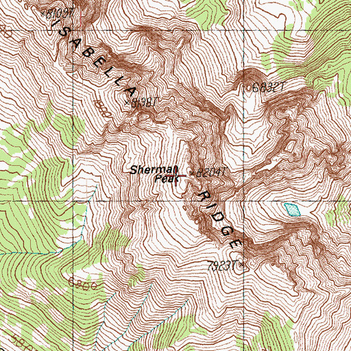 Topographic Map of Sherman Peak, WA