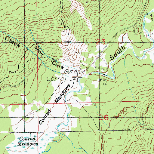 Topographic Map of Short Creek, WA