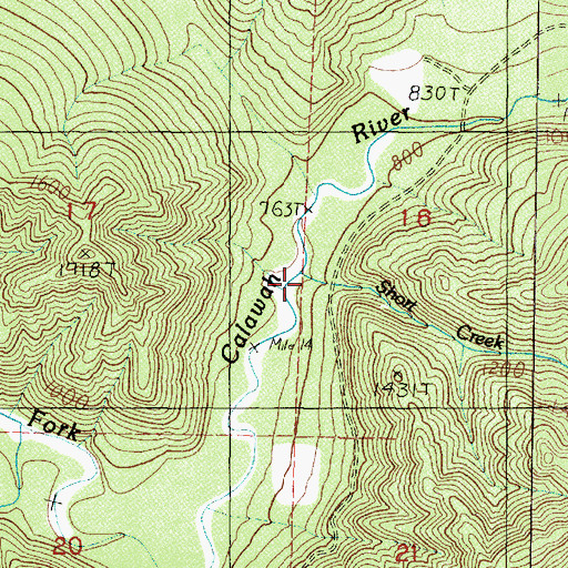 Topographic Map of Short Creek, WA