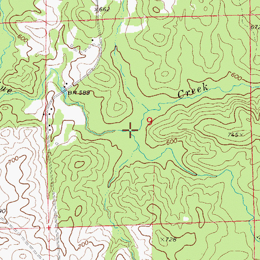 Topographic Map of Murphy Gin Branch, AL