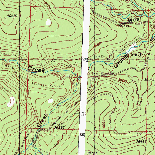 Topographic Map of Shrew Creek, WA