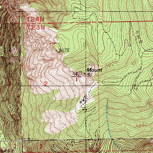 Topographic Map of Mount Si, WA