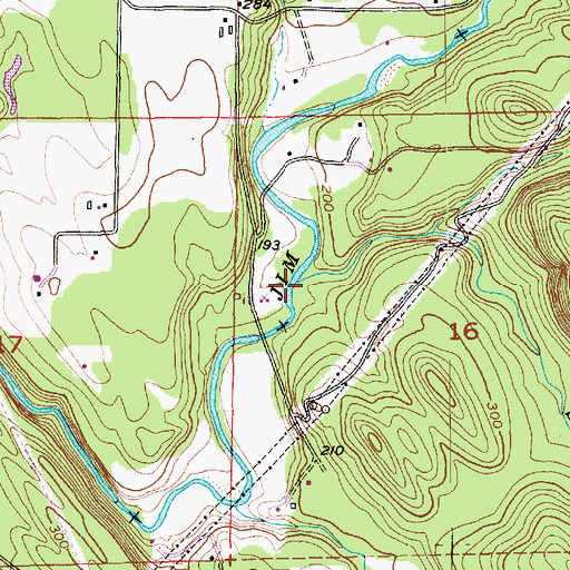 Topographic Map of Siberia Creek, WA