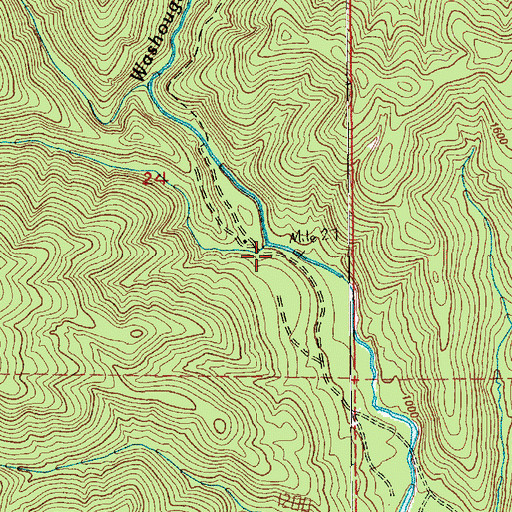 Topographic Map of Silver Creek, WA
