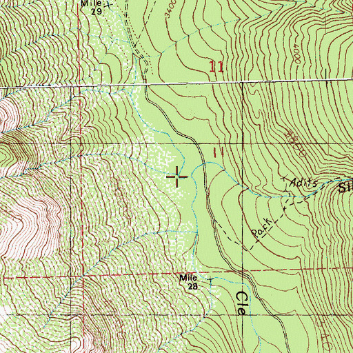 Topographic Map of Silver Creek, WA