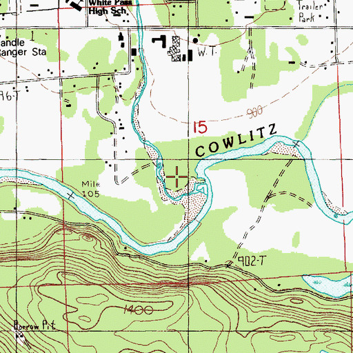 Topographic Map of Silver Creek, WA