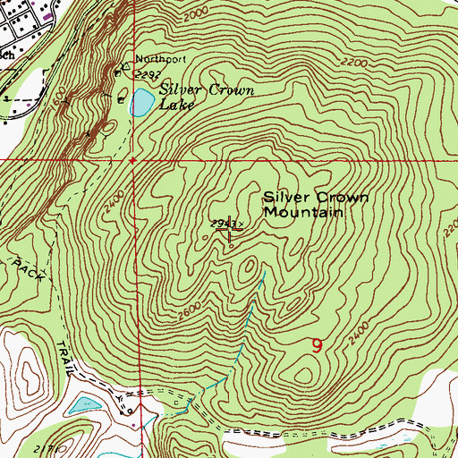 Topographic Map of Silver Crown Mountain, WA