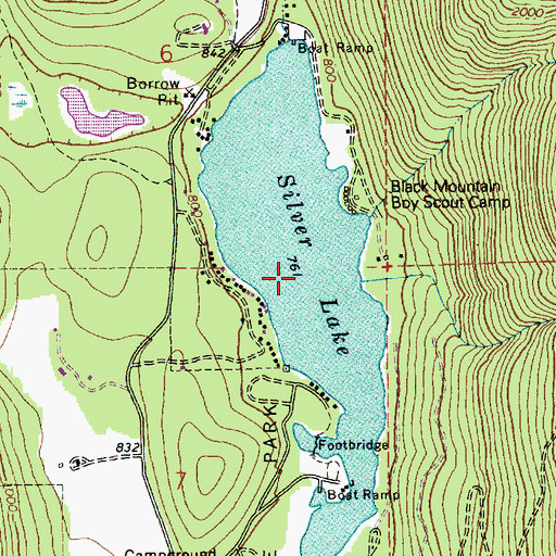 Topographic Map of Silver Lake, WA
