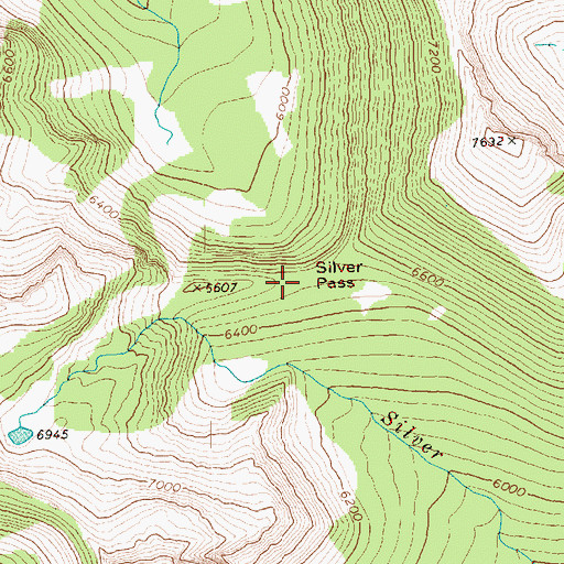 Topographic Map of Silver Pass, WA