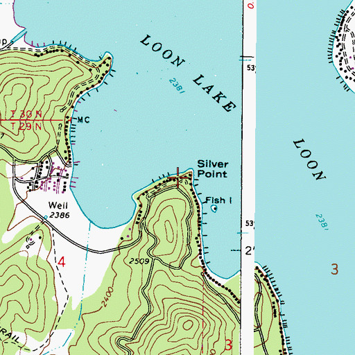 Topographic Map of Silver Point, WA