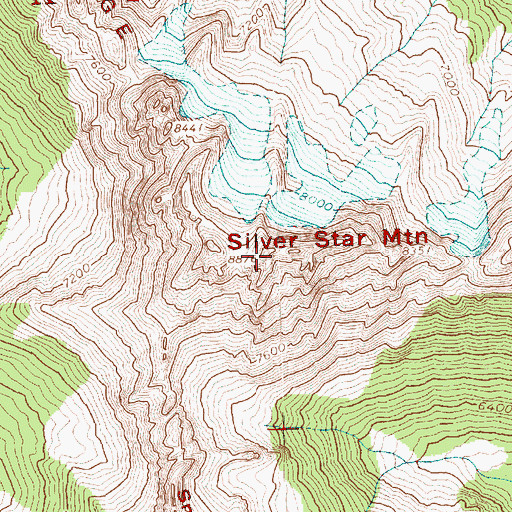 Topographic Map of Silver Star Mountain, WA