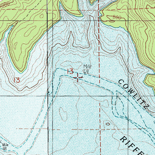 Topographic Map of Simmons Creek, WA