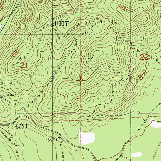 Topographic Map of Simpson Lookout (historical), WA