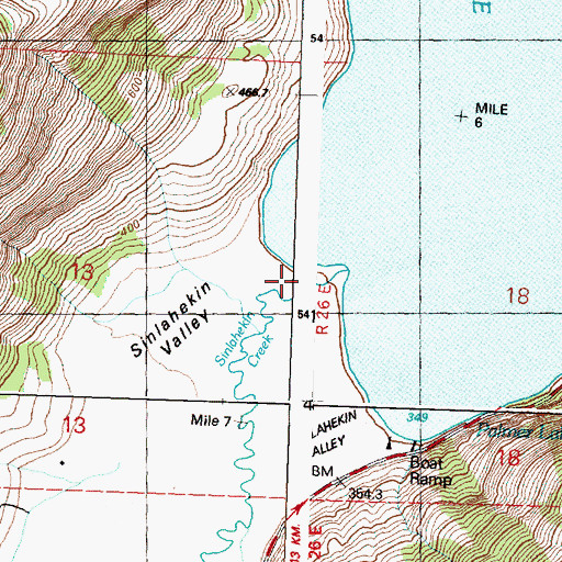 Topographic Map of Sinlahekin Creek, WA