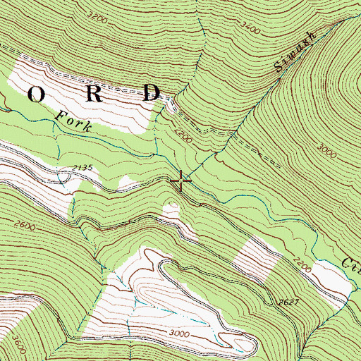 Topographic Map of Siwash Creek, WA