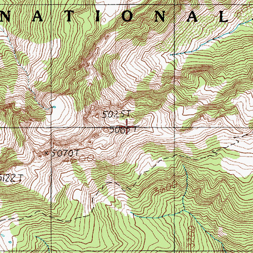 Topographic Map of Six Ridge, WA