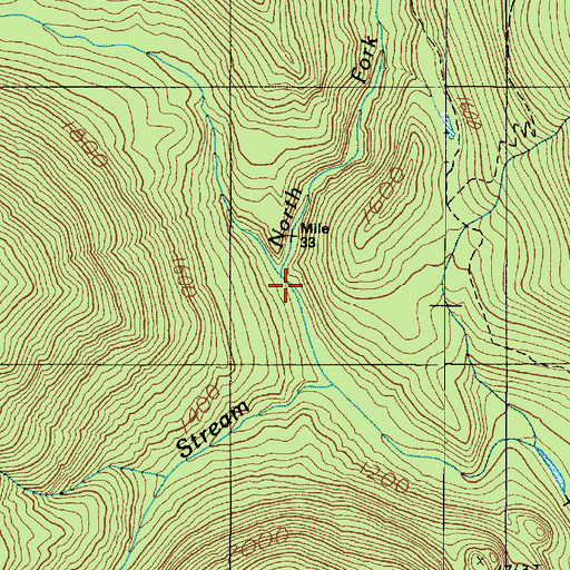 Topographic Map of Six Stream, WA