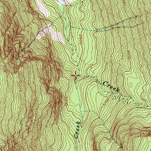 Topographic Map of Skagit Queen Creek, WA
