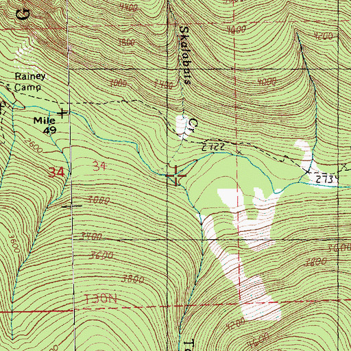 Topographic Map of Skalabats Creek, WA