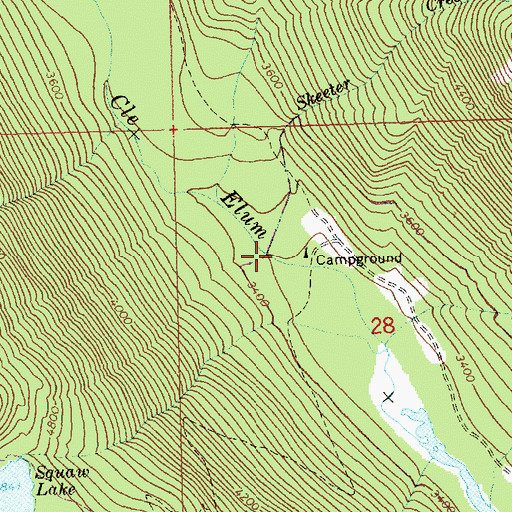 Topographic Map of Skeeter Creek, WA