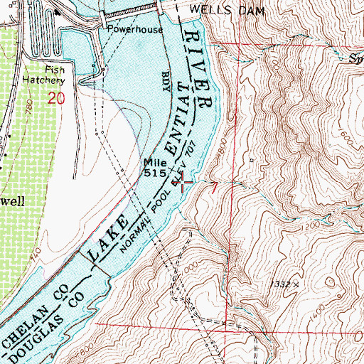 Topographic Map of Skeleton Canyon, WA