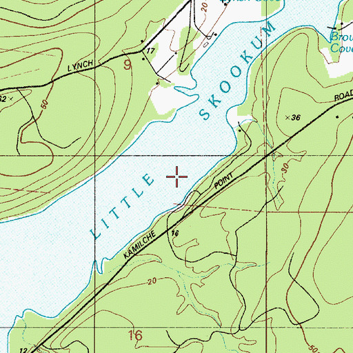 Topographic Map of Little Skookum Inlet, WA