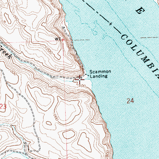 Topographic Map of Skookumchuck Creek, WA