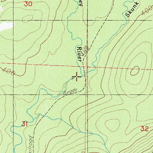 Topographic Map of Skunk Creek, WA