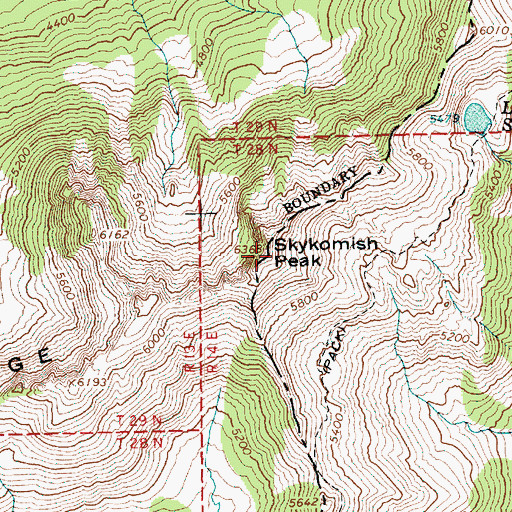 Topographic Map of Skykomish Peak, WA