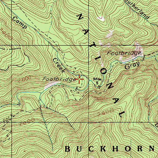 Topographic Map of Slab Camp Creek, WA