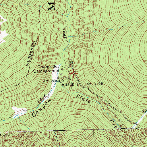 Topographic Map of Slate Creek, WA