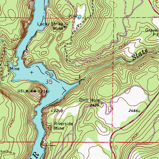 Topographic Map of Slate Creek, WA