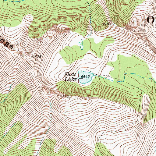 Topographic Map of Slate Lake, WA