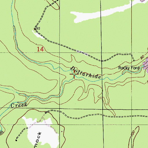 Topographic Map of Needham Creek, AL