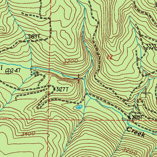 Topographic Map of Sleepy Hollow Creek, WA