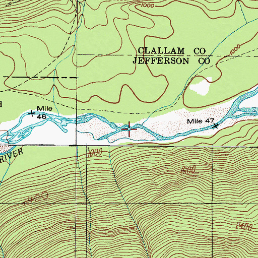 Topographic Map of Slide Creek, WA