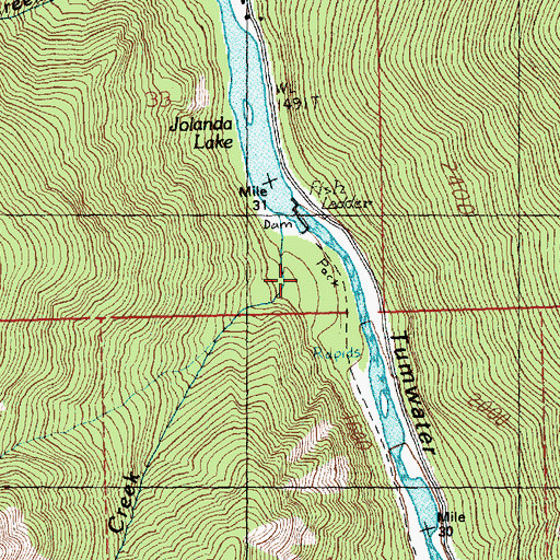 Topographic Map of Slide Creek, WA