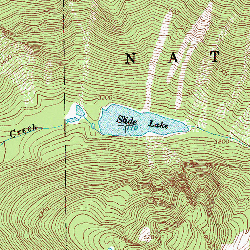 Topographic Map of Slide Lake, WA