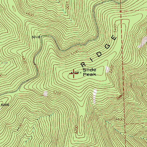 Topographic Map of Slide Peak, WA