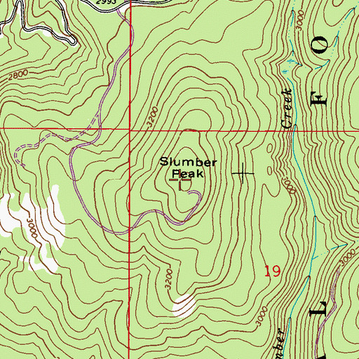 Topographic Map of Slumber Peak, WA