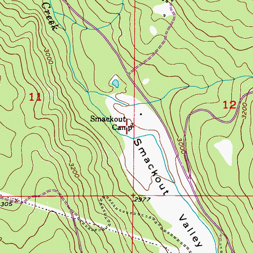Topographic Map of Smackout Camp, WA
