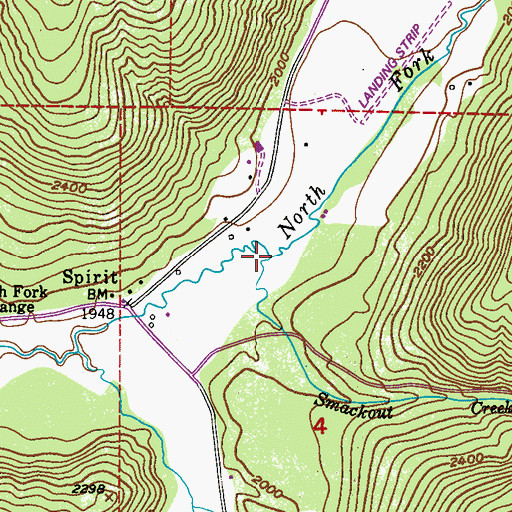 Topographic Map of Smackout Creek, WA