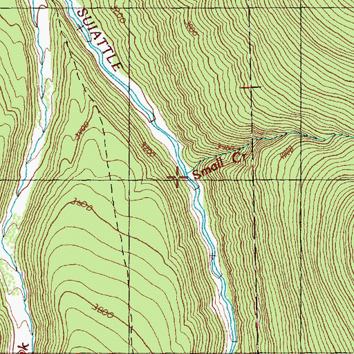 Topographic Map of Small Creek, WA