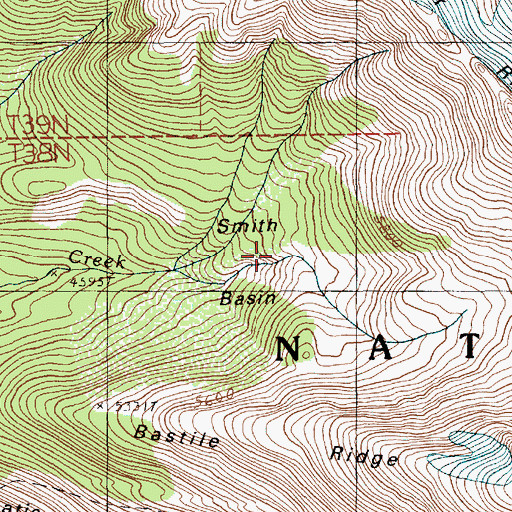 Topographic Map of Smith Basin, WA